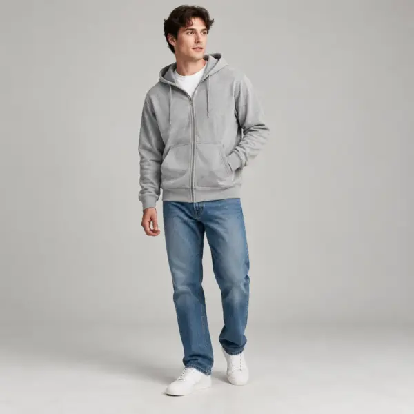 Theo Zip Hoodie front view