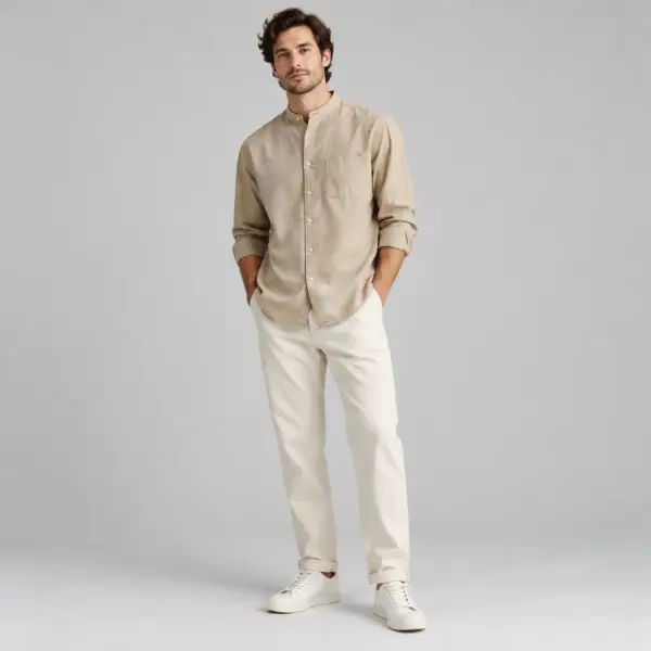 Levi Stand Collar Shirt front view