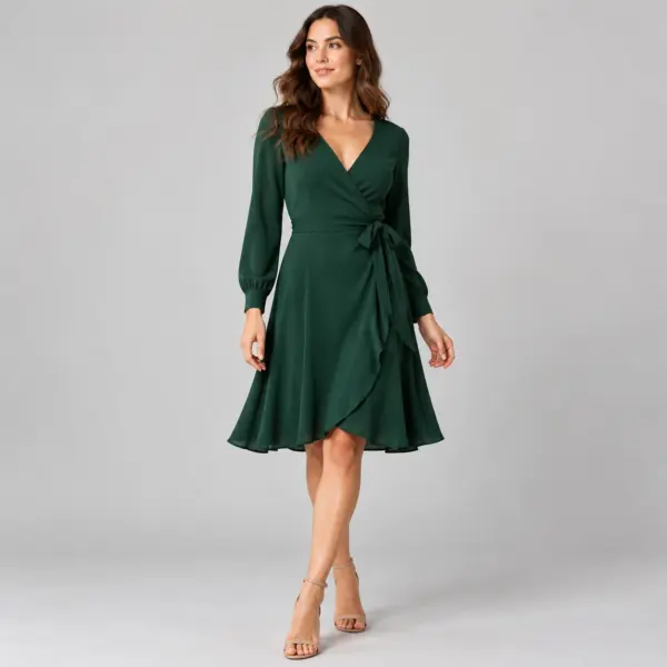 Elise Wrap Dress front view