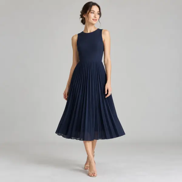 Sora Pleated Dress front view