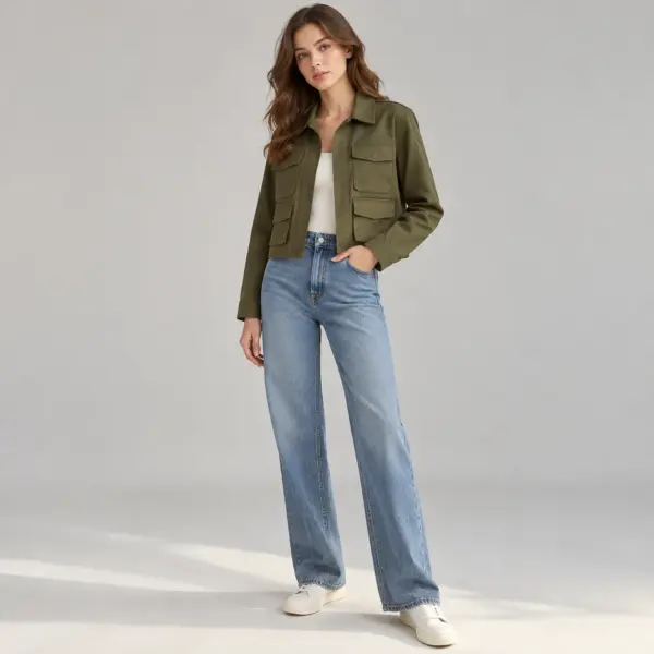 Mila Cropped Jacket front view